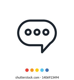 Speech balloon icon,Communication icon,Vector and Illustration.