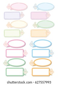 Speech balloon and Index finger set