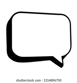 Speech balloon line art vector icon for apps and websites.