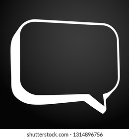 Speech balloon line art vector icon for apps and websites.