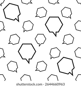 Speech Balloon Seamless Pattern, Thought, Speech Bubble, Dialogue, Word Balloon, Comic, Graphic Convention, Conversation Cloud Vector Art Illustration