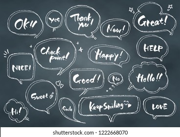 speech balloon set