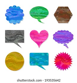 The speech balloon set of bright & deep color