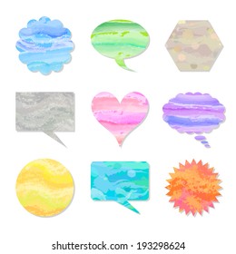 The speech balloon set of light color