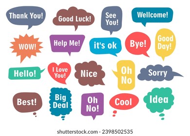 Speech balloon talk and chat bubble comic coment vector