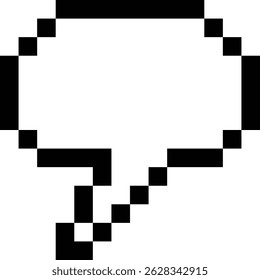 Speech Balloon Text Pixel Art