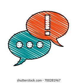 speech balloon vector illustration