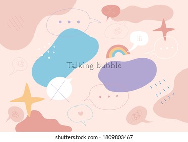 Speech balloons design with a graffiti atmosphere. Vector collage background pattern art.