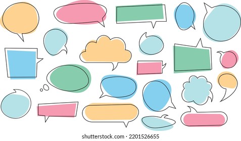 Speech balloons with different expressions