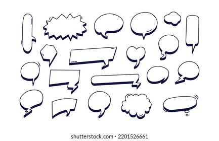 Speech balloons with different expressions