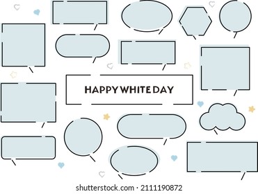 Speech Balloons and Happy White Day