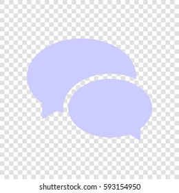 Speech Balloons Icon. Chat icon. Vector. Periwinkle icon on transparent background.