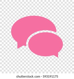 Speech Balloons Icon. Chat icon. Vector. Cyclamen icon on transparent background.