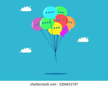 Speech balloons. Public relations or information. business communication
