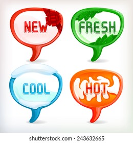 Speech balloons samples for design elements