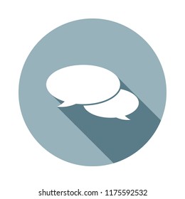 Speech baloon icon in Flat long shadow style. One of web collection icon can be used for UI, UX