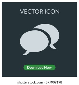 Speech baloon vector icon