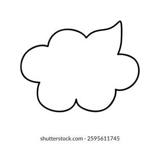Speech blank cloud bubble vector ideal for creating dialogue, questions, or exclamations in comics, social media, or educational materials.