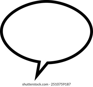 Speech Box Black Outline icon