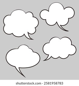 Speech box bubble cartoon for decoration