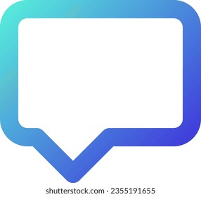Speech box pixel perfect gradient linear ui icon. Message. Chat conversation. Leave comment. Line color user interface symbol. Modern style pictogram. Vector isolated outline illustration