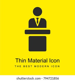 Speech bright yellow material minimal icon or logo design