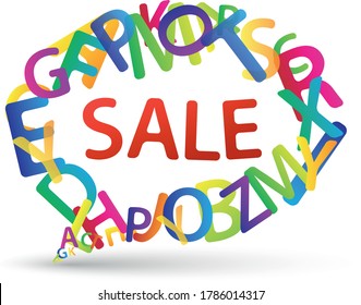 Speech bubbble with text sale