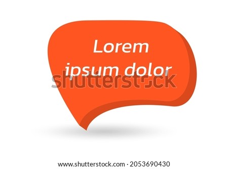 Speech bubble 3d icon. Dialog or chart boxe for text. Talk, speak, message abstract shape frame. Vector illustration.