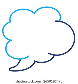Speech Bubble 3d icon vector style for communication user interface Dual Line style.