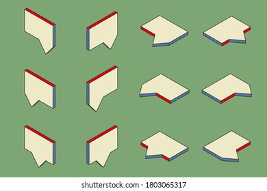 Burbuja de voz 3d abstracto isométrico.