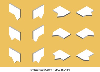 Speech bubble 3d isometric abstract.
