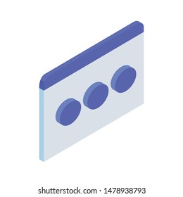 speech bubble in 3d on white background