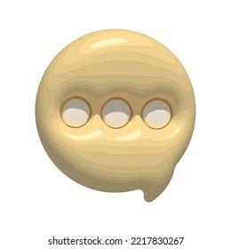 Sprechblase im 3D-Stil Symbol einzeln