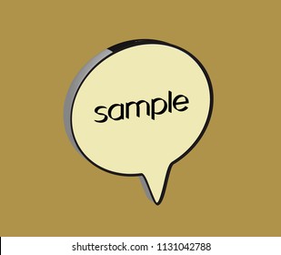 Speech bubble 3D in vector graphics