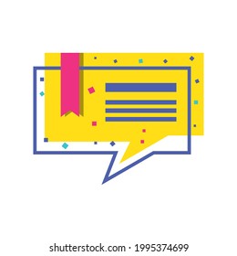 diseño aislado de publicidad de burbuja de voz