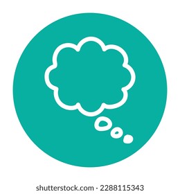 Speech bubble amorphous form color line icon.  Communication cloud. Online chatting