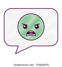 speech bubble angry emoticon face