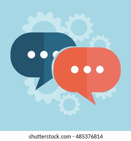 Speech Bubble Background Chat Vector Illustration