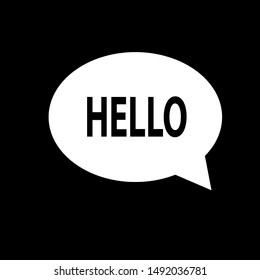 A Speech Bubble Background "Hello". Vector