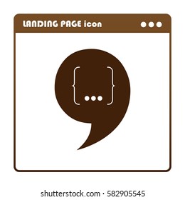 Speech Bubble Background, icon for the landing page