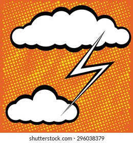 Speech Bubble and Background Texture in Pop-Art Style.