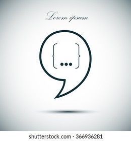 Speech Bubble Background. Vector Illustration