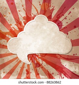 Speech bubble background vintage style