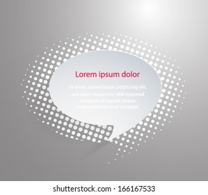 Speech bubble background with white halftone background,  Vector eps10 illustration modern template design. 