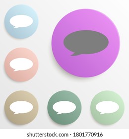 Juego de colores de la insignia de la burbuja de voz. Glifo simple, vector plano de iconos web para ui y ux, sitio web o aplicación móvil