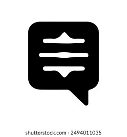 Speech bubble, balloon, Chat icon vector simple design with white background