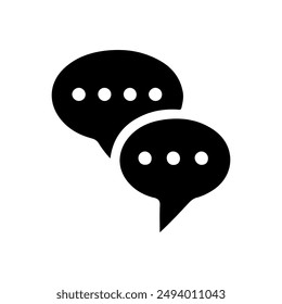 Burbuja de voz, globo, icono de chat Vector diseño simple con fondo blanco
