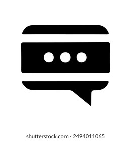 Burbuja de voz, globo, icono de chat Vector diseño simple con fondo blanco
