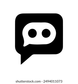 Speech bubble, balloon, Chat icon vector simple design with white background