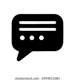 Speech bubble, balloon, Chat icon vector simple design with white background